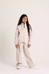 Outlined Lounge Beige Pajama
